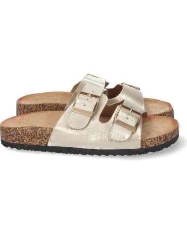 SPORT3PUNTO0 1AY-1056 FLACHE SANDALEN MIT DOPPELTER SCHNALLE GOLD VARIOS COLORES