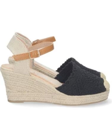 SPORT3PUNTO0 JSZ186 SANDALI CON ZEPPA E JUTA NERO VARIOS COLORES