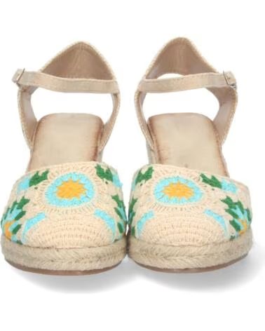 SPORT3PUNTO0 JNS-5P101 BEIGE BESTICKTE KEILABSATZ-ESPADRILLES VARIOS COLORES