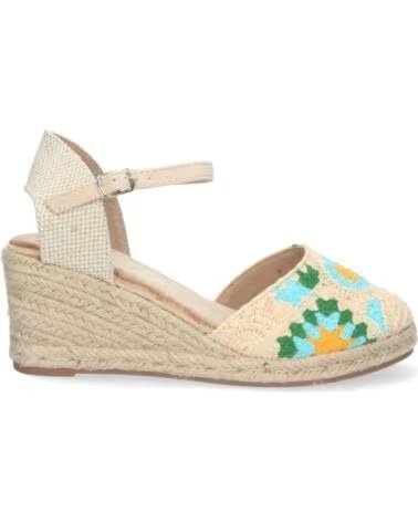 SPORT3PUNTO0 JNS-5P101 BEIGE BESTICKTE KEILABSATZ-ESPADRILLES VARIOS COLORES