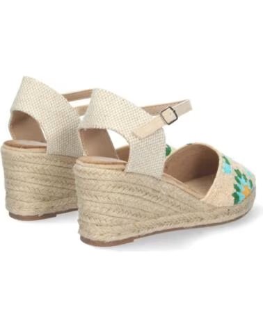 SPORT3PUNTO0 JNS-5P101 BEIGE BESTICKTE KEILABSATZ-ESPADRILLES VARIOS COLORES