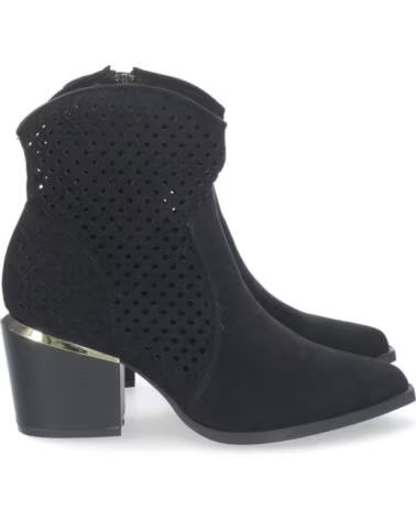 SPORT3PUNTO0 A-2214 DAMEN STIEFELETTEN MIT BLOCKABSATZ UND LOCHMUSTER VARIOS COLORES