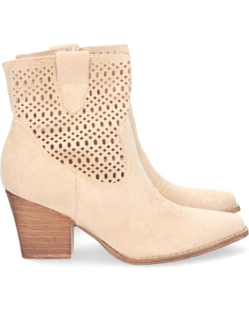 SPORT3PUNTO0 A-2219 PERFORIERTE WESTERN-STIEFELETTEN BEIGE VARIOS COLORES