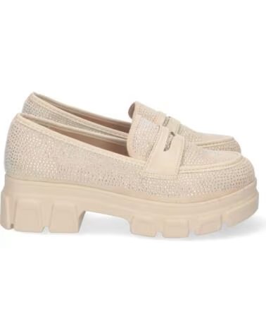 MOCASSINS SPORT3PUNTO0 ZS-69 BEIGE AVEC PLATEFORME ET STRASS VARIOS COLORES
