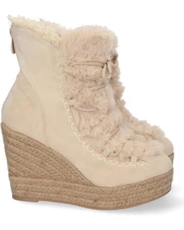 SPORT3PUNTO0 YZ22-38 STIVALETTI CON ZEPPA IN PELLICCIA SINTETICA BEIGE VARIOS COLORES