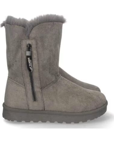 SPORT3PUNTO0 ZZ-20 KUNSTLEDER STIEFEL MIT REISSVERSCHLUSS UND FELL GRAU VARIOS COLORES