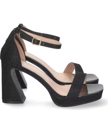 SPORT3PUNTO0 WXL601 SANDALI CON TACCO ALTO E PLATEAU GLITTER NERO VARIOS COLORES