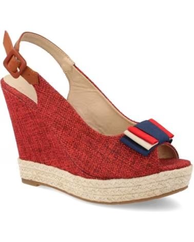SPORT3PUNTO0 D8536 ROTE KEILSANDALETTEN MIT SCHLEIFE VARIOS COLORES