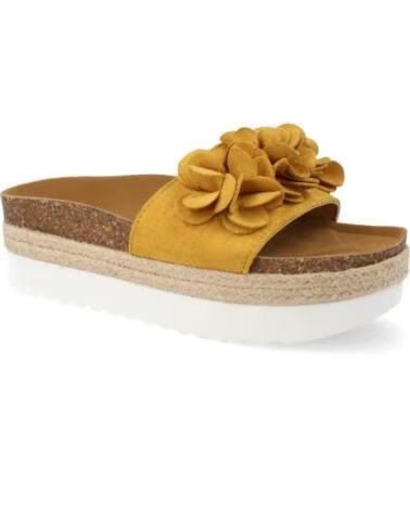 SPORT3PUNTO0 B8121 PLATEAU-SANDALEN MIT BLUMEN-DETAIL VARIOS COLORES