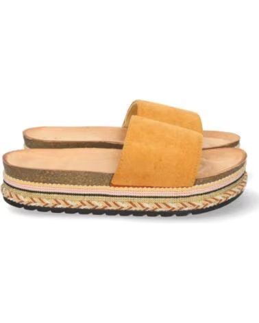 SPORT3PUNTO0 TC-710 FLACHE WILDLEDERSANDALEN CAMEL VARIOS COLORES