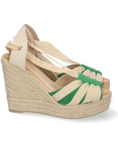 SPORT3PUNTO0 1A-1561 SANDALI CON ZEPPA VERDE BEIGE VARIOS COLORES
