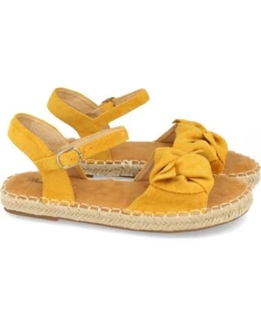 SPORT3PUNTO0 2M10 FLACHE WILDLEDERSANDALEN IN GELB MIT SCHLEIFE VARIOS COLORES