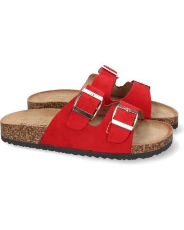 SPORT3PUNTO0 1AY-1056 ROTE FLACHE SANDALEN MIT SCHNALLEN VARIOS COLORES