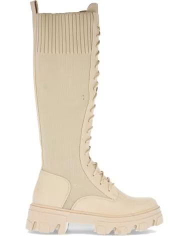 SPORT3PUNTO0 2E-1533 BEIGE SCHNÜR-LANGSCHAFTSTIEFEL VARIOS COLORES