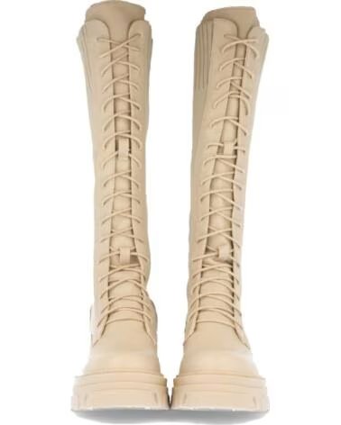 SPORT3PUNTO0 2E-1533 BEIGE SCHNÜR-LANGSCHAFTSTIEFEL VARIOS COLORES