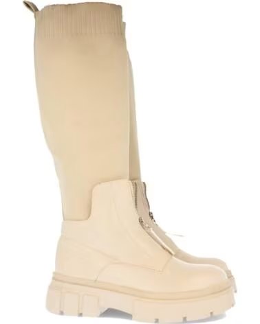 SPORT3PUNTO0 7776 BEIGEFARBENE HOHE STIEFEL MIT ELASTISCHEM SCHAFT VARIOS COLORES