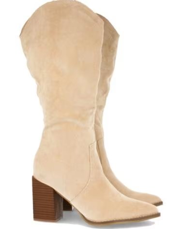 SPORT3PUNTO0 2A-1400 BEIGEFARBENE WESTERN-STIEFEL AUS VELOURSLEDER VARIOS COLORES