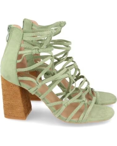 SPORT3PUNTO0 1HC-0066 SANDALI CON TACCO ALTO IN PELLE SCAMOSCIATA VERDE VARIOS COLORES