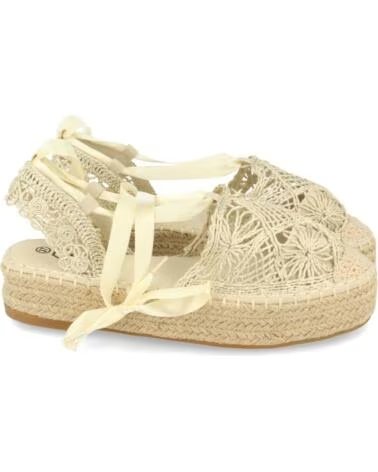 SPORT3PUNTO0 YZ19-329 ESPADRILLE BEIGE MIT SCHLEIFE UND KEILABSATZ VARIOS COLORES