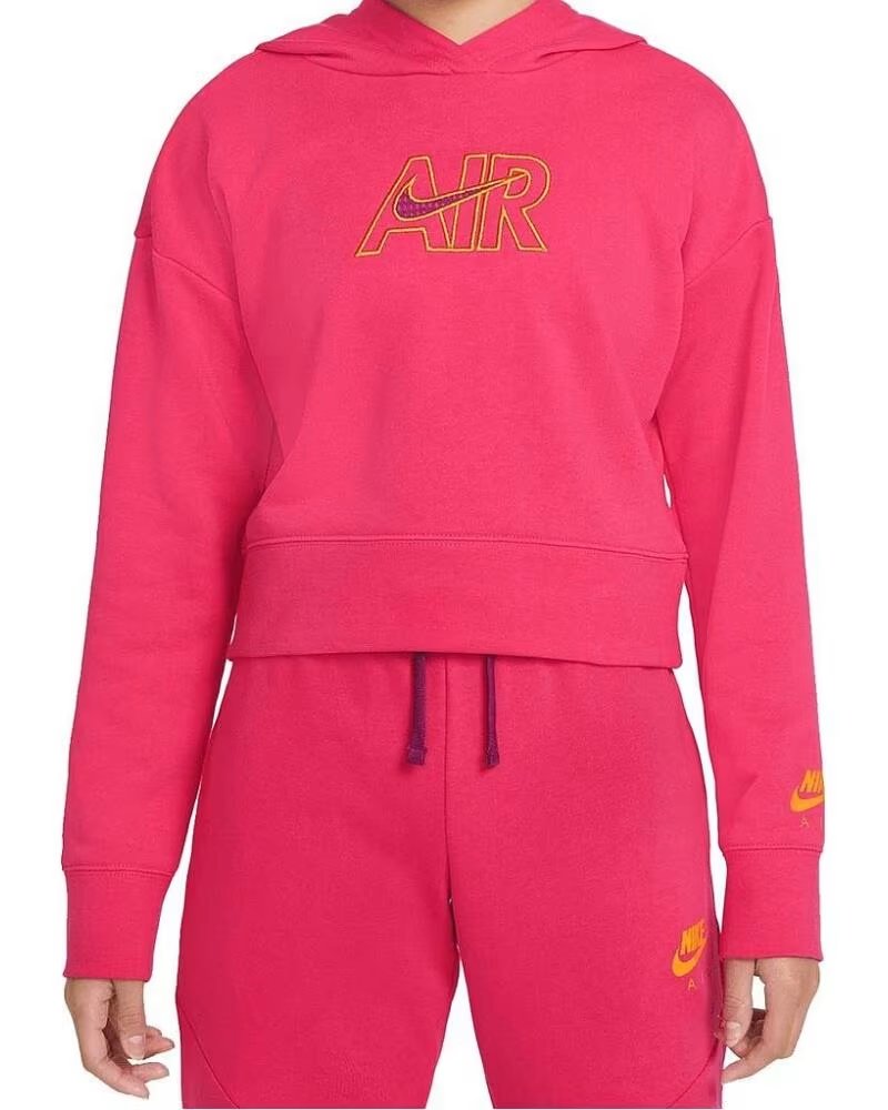 NIKE FELPA G NSW AIR FT CROP HOODIE DM8372 666 ROSA