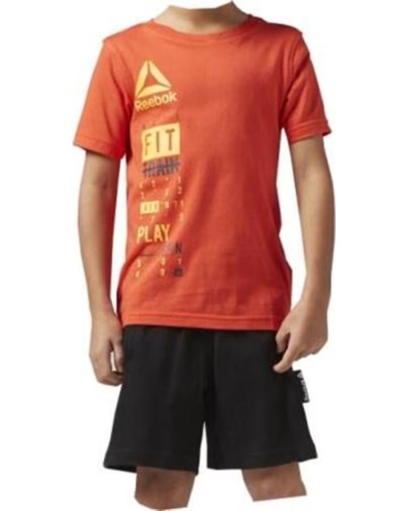 REEBOK SPORT-SET T-SHIRT UND SHORTS BK4384 NARANJA