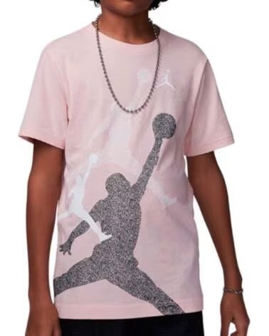 JORDAN Camiseta De Manga Corta 95D119-Ahc en rosa para ninos unisex ROSA