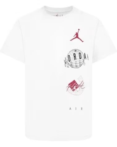 NIKE T-SHIRT JDB AIR GLOBE JORDAN SS TEE 95D121 001 BLANCO