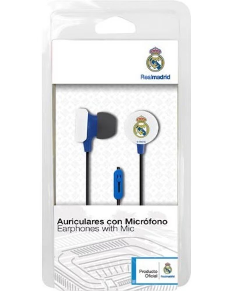 SEVA IMPORT AURICOLARE CON MICROFONO REAL MADRID 9106012 BIANCO BLANCO