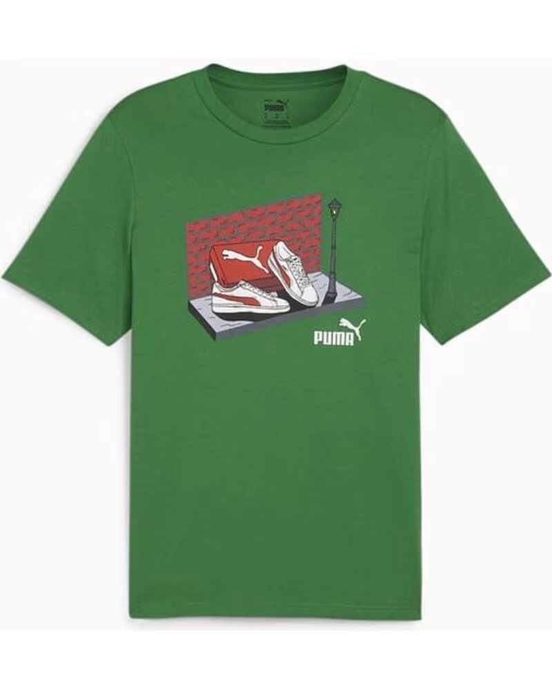 CAMISETA PUMA GRAPHIC SNEAKER BOX TEE 680175 86 VERDE