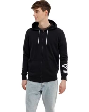 UMBRO FELPA FW TERRACE ZIP HOODIE 66063U 060 NERO NEGRO
