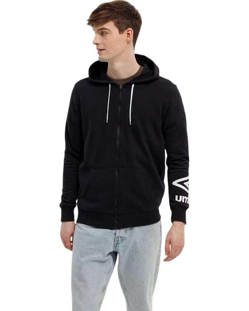 UMBRO FELPA FW TERRACE ZIP HOODIE 66063U 060 NERO NEGRO