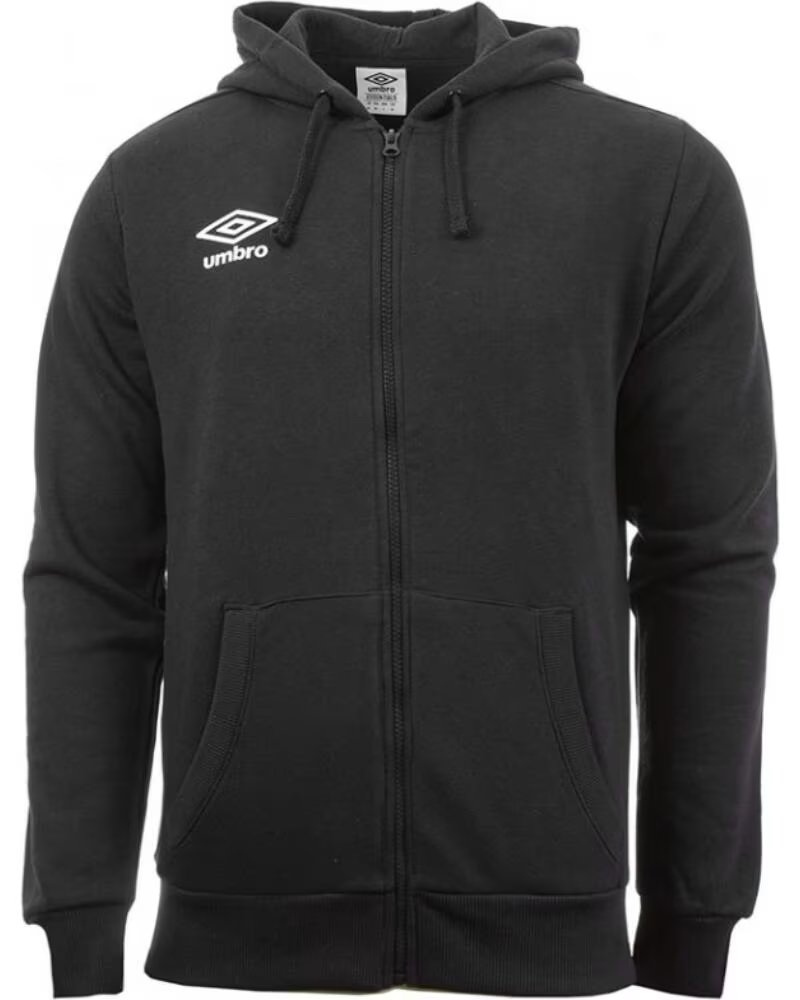 UMBRO SUDADERA FLEECE ZIP THROUGH SMALL LOGO HOODIE 64875U 090 NEGRO