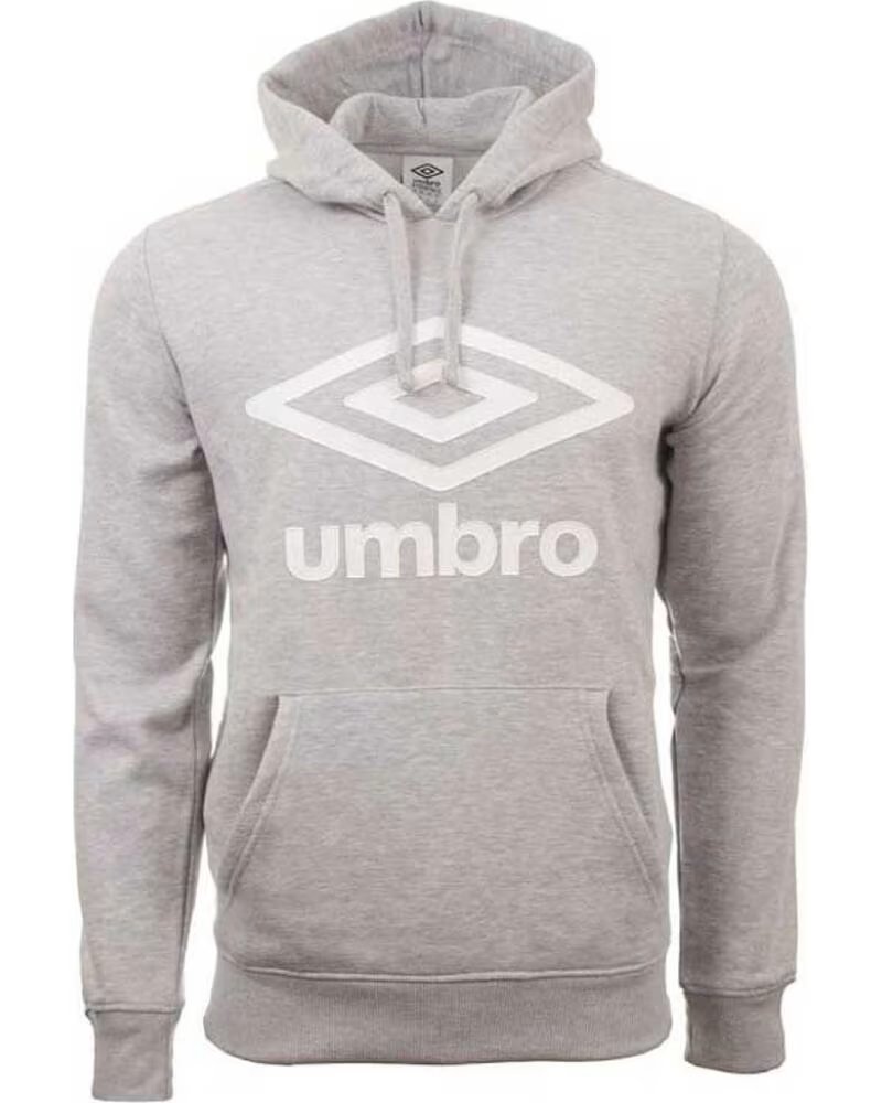 UMBRO KAPUZENPULLOVER FLEECE LARGE LOGO HOODY 64876U P12 GRIS
