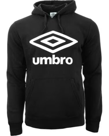 UMBRO SWEATSHIRT FLEECE LARGE LOGO OH HOODIE JNR 51106U 090 PRETO NEGRO