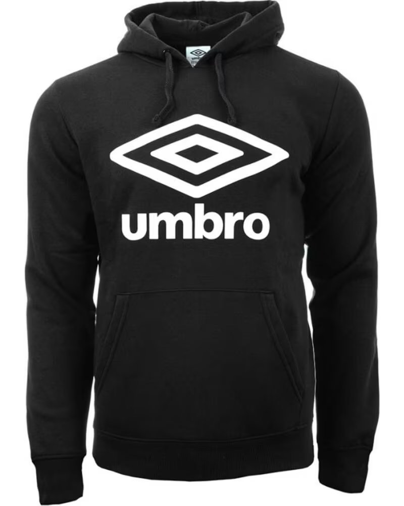 UMBRO SWEATSHIRT FLEECE LARGE LOGO OH HOODIE JNR 51106U 090 PRETO NEGRO