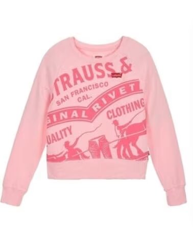 LEVIS SWEATSHIRT HIGH RISE RAGLAN 4EA914-ACA ROSA