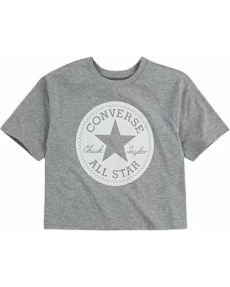 CONVERSE T-SHIRT SIG CHUCK PATCH BOXY 469787 042 GRIS
