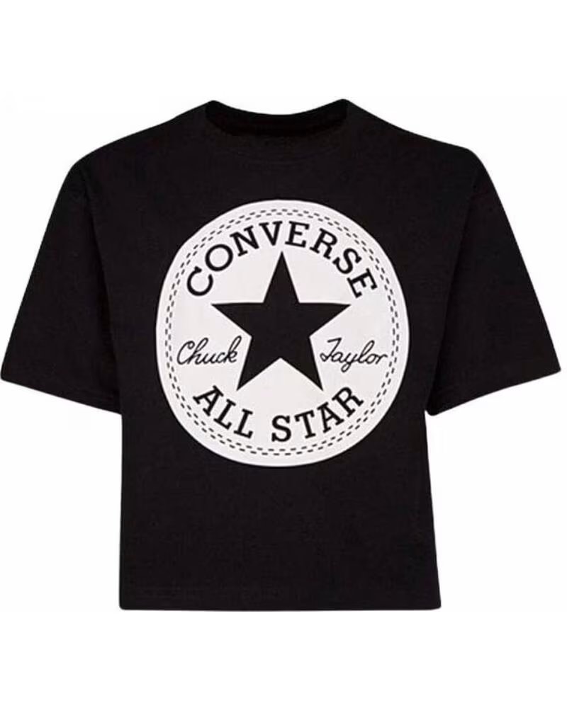 CONVERSE T-SHIRT SIGNATURE CHUCK PATCH BOXY 469787 023 NEGRO