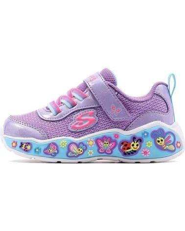 SKECHERS SNEAKER 303158N-PRMT LILA MÄDCHEN PURPLE SPARKLE SYNTHETIC-MULTI TRIP