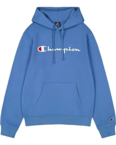 CHAMPION FELPA CON CAPPUCCIO HOODED SWEATSHIRT 220253 CBU AZUL