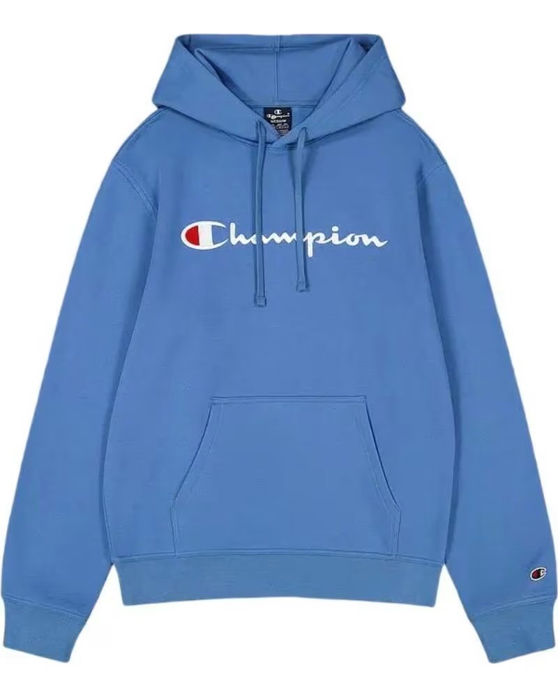 CHAMPION FELPA CON CAPPUCCIO HOODED SWEATSHIRT 220253 CBU AZUL