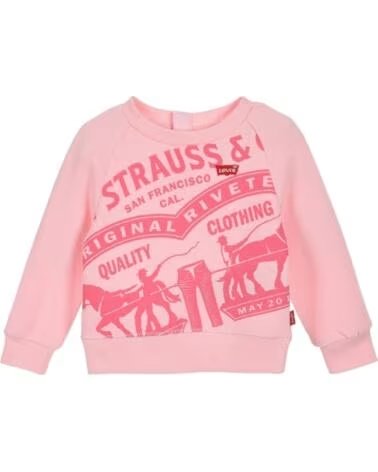 LEVIS SUDADERA RAGLAN CREWNECK 1EB185-ACA ROSA