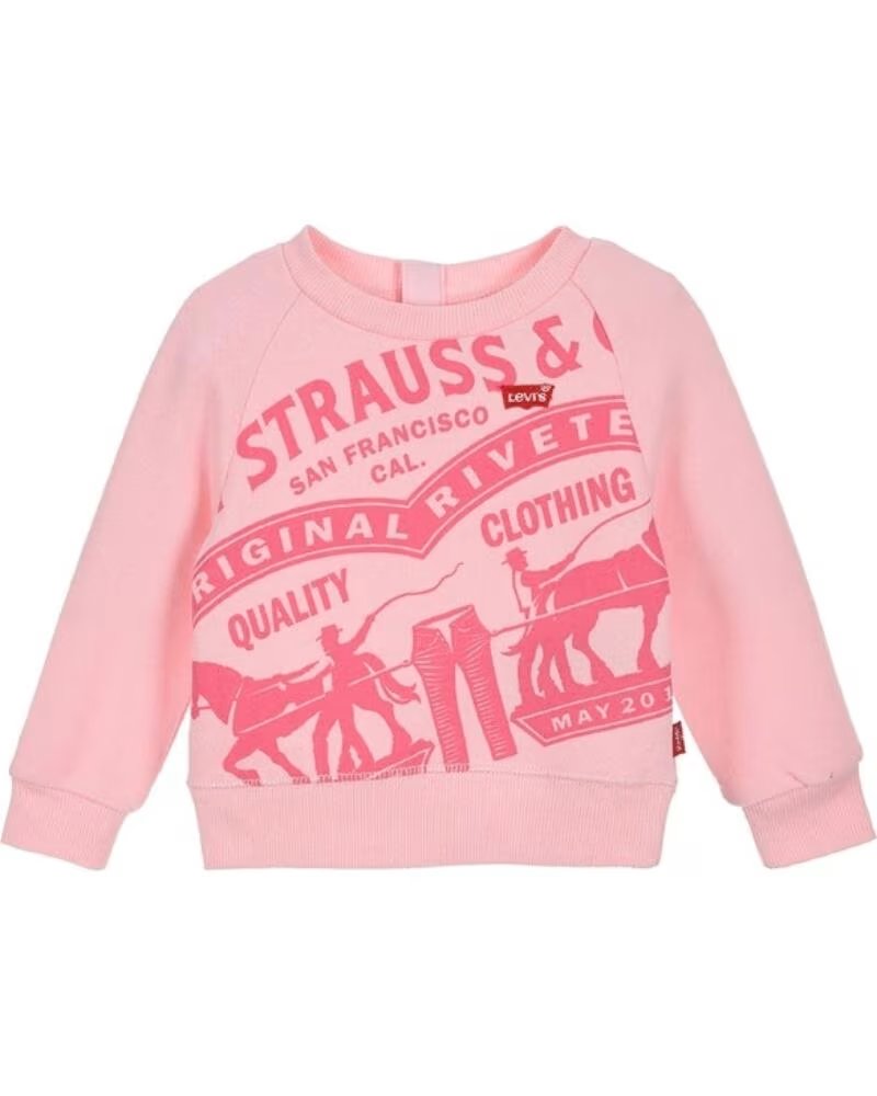 LEVIS SUDADERA RAGLAN CREWNECK 1EB185-ACA ROSA
