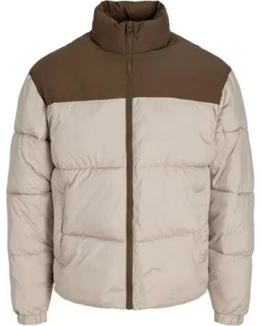 JACK AND JONES 12299096 Marron JACK JONES Jjraze Collar Stand Puffer Jjraze Collar Stand Topes Hombre MARRóN