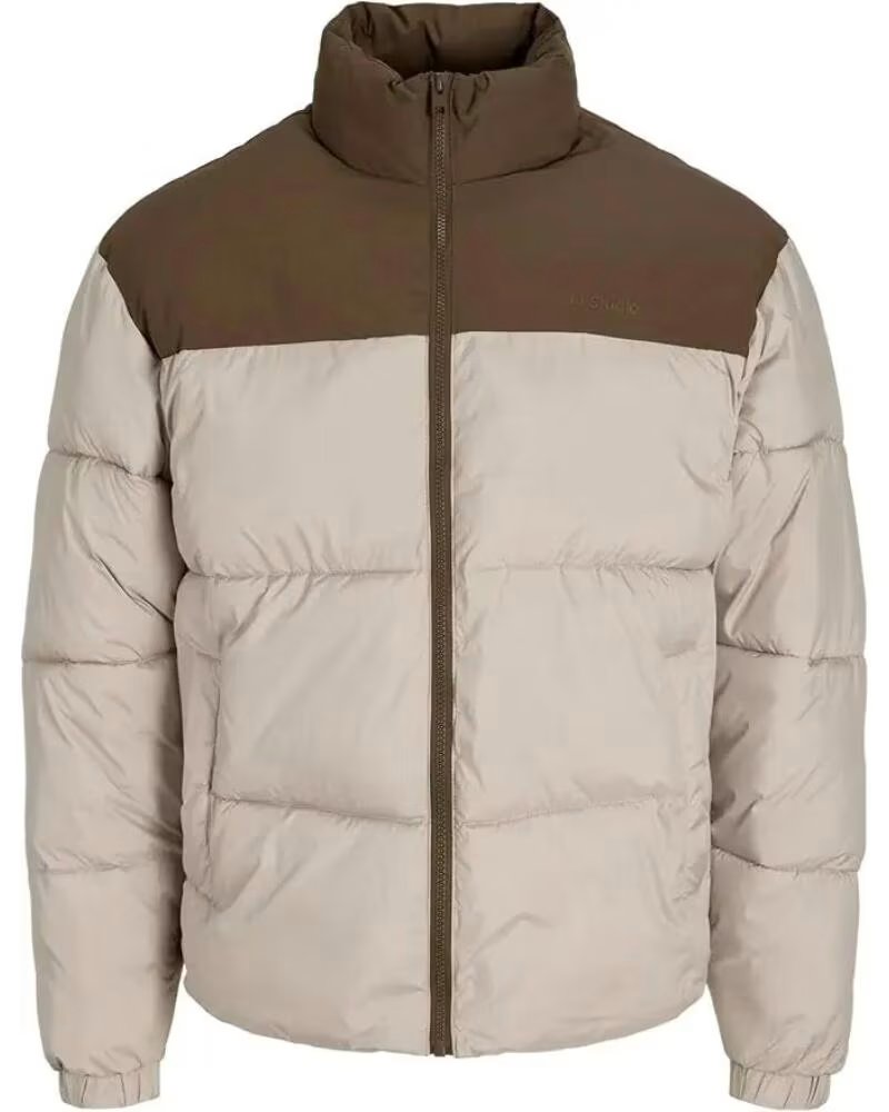 JACK AND JONES 12299096 Marron JACK JONES Jjraze Collar Stand Puffer Jjraze Collar Stand Topes Hombre MARRóN