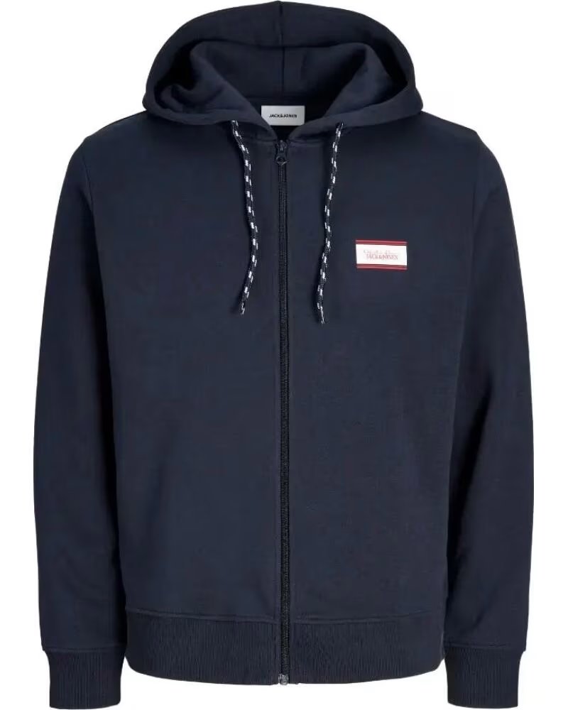 JACK AND JONES SWEAT À CAPUCHE ET ZIPPÉ JJBUSTER 12298627 AZUL