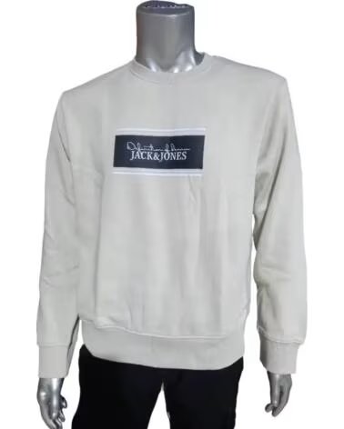 JACK AND JONES SWEATSHIRT CREW NECK 12298626 BEIGE
