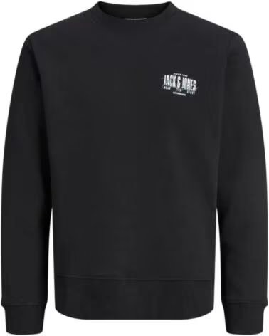 JACK AND JONES 12298492 FELPA GIROCOLLO JJAERO NEGRO