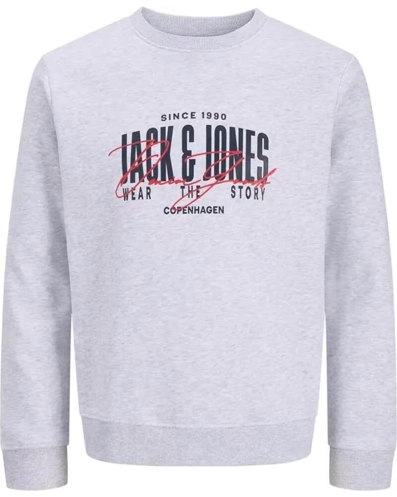 JACK AND JONES 12298492 RUNDHALS-SWEATSHIRT JJAERO GRIS