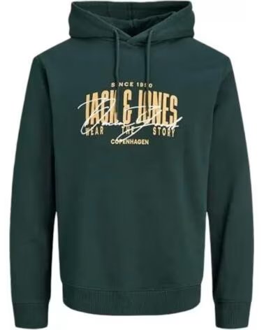 JACK AND JONES JJAERO KAPUZENPULLOVER 12298491 VERDE